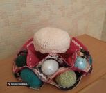 Пасхальная корзинка для кулича и 12 яиц.