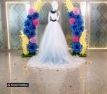 Ростовая композиция васильки, колоски, клевер и красивый силуэт 