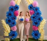 Большая фотозона васильки, колоски и клевер 