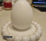 Пасхальная свеча на подсвечнике из гипса