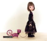 Кукла коллекционная ручной работы с питомцем