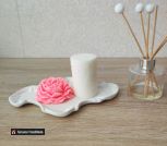 Набор свечей на гипсовом подсвечнике 