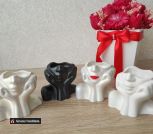 Кашпо из гипса ручной работы