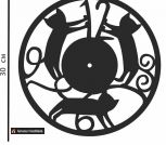 Часы с котиками, круглые - размер